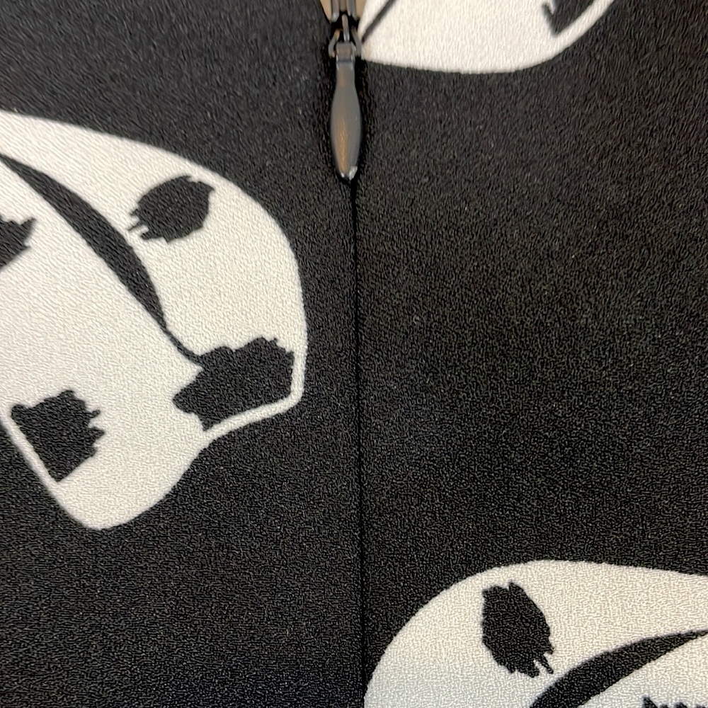 Vintage BANANA REPUBLIC Noir Ribbon Print Mini Dress - Picture 8 of 10